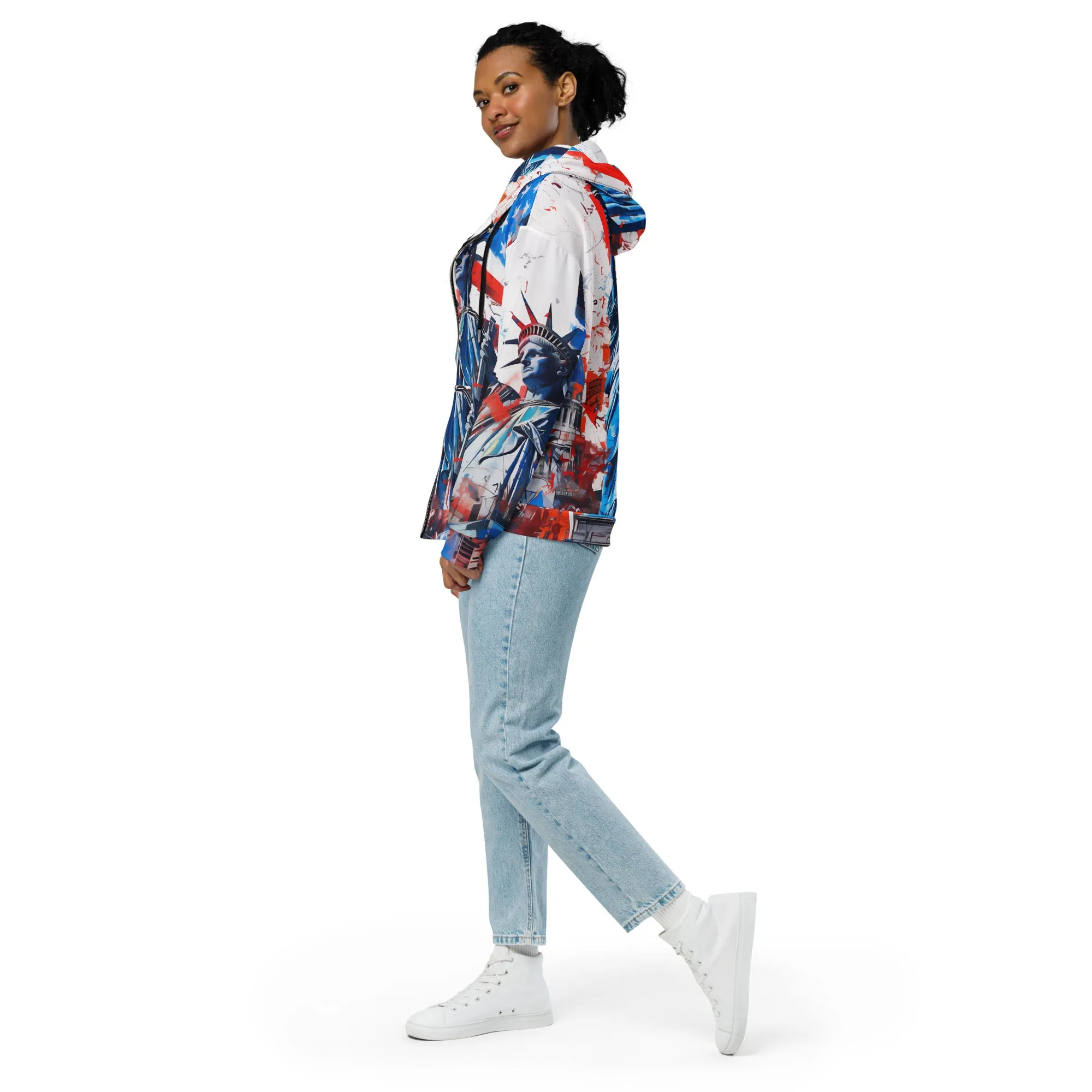 Patriotic Emblem 1776 – Unisex Liberty Zip Hoodie