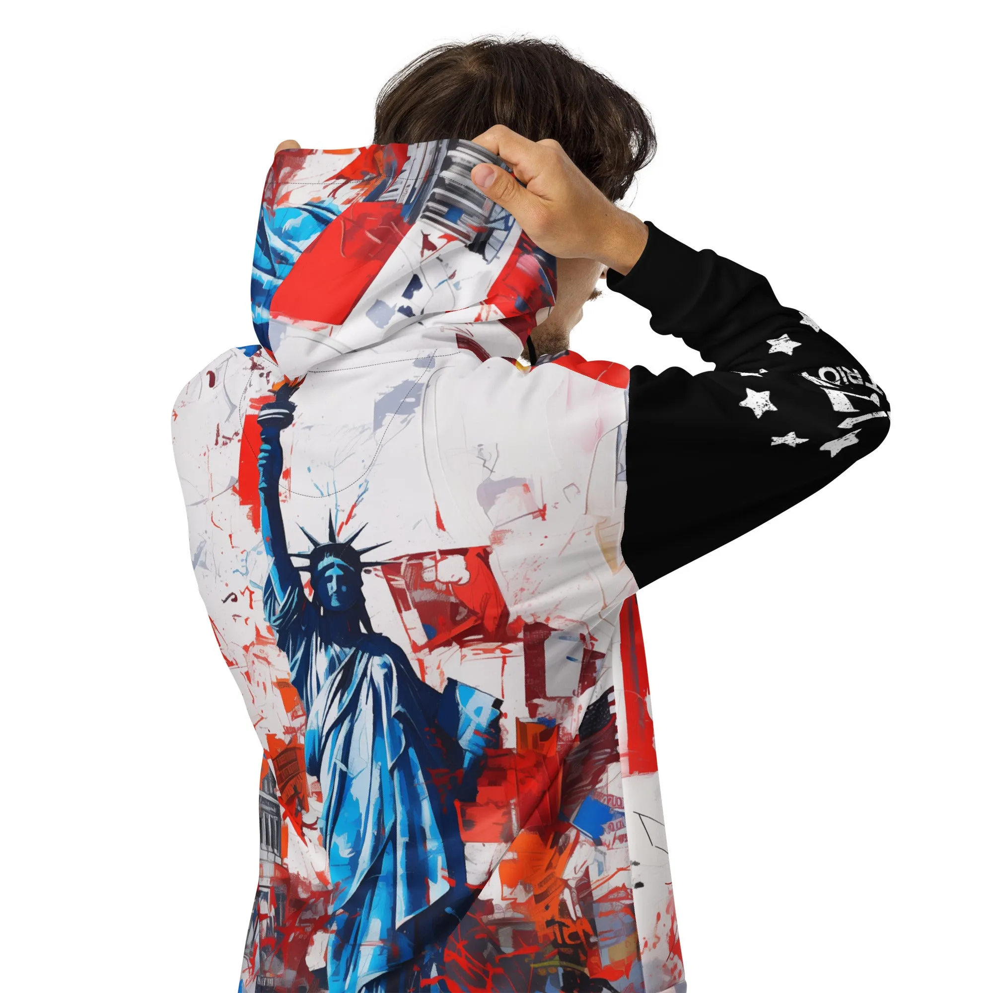 Patriotic Emblem 1776 – Unisex Liberty Zip Hoodie