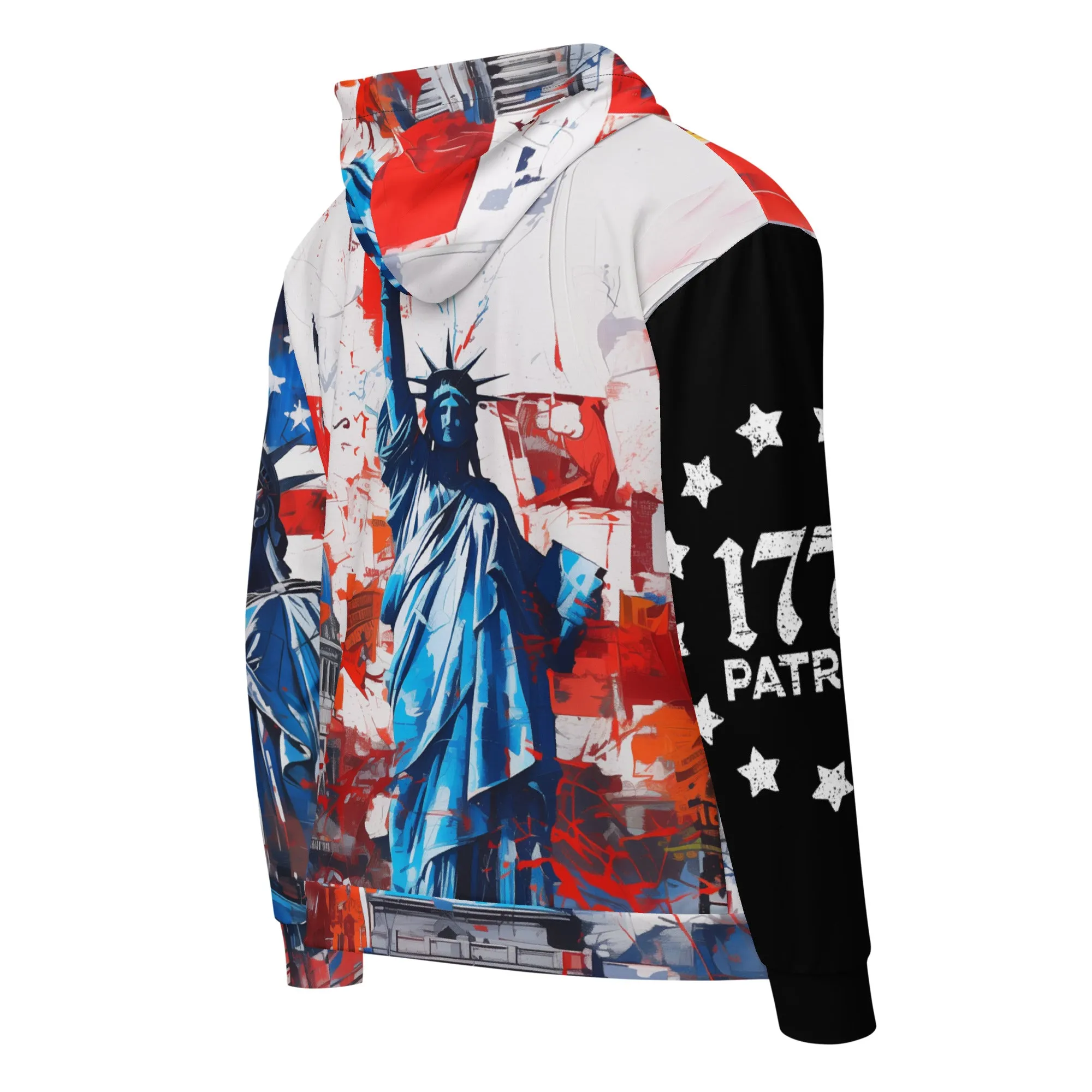 Patriotic Emblem 1776 – Unisex Liberty Zip Hoodie