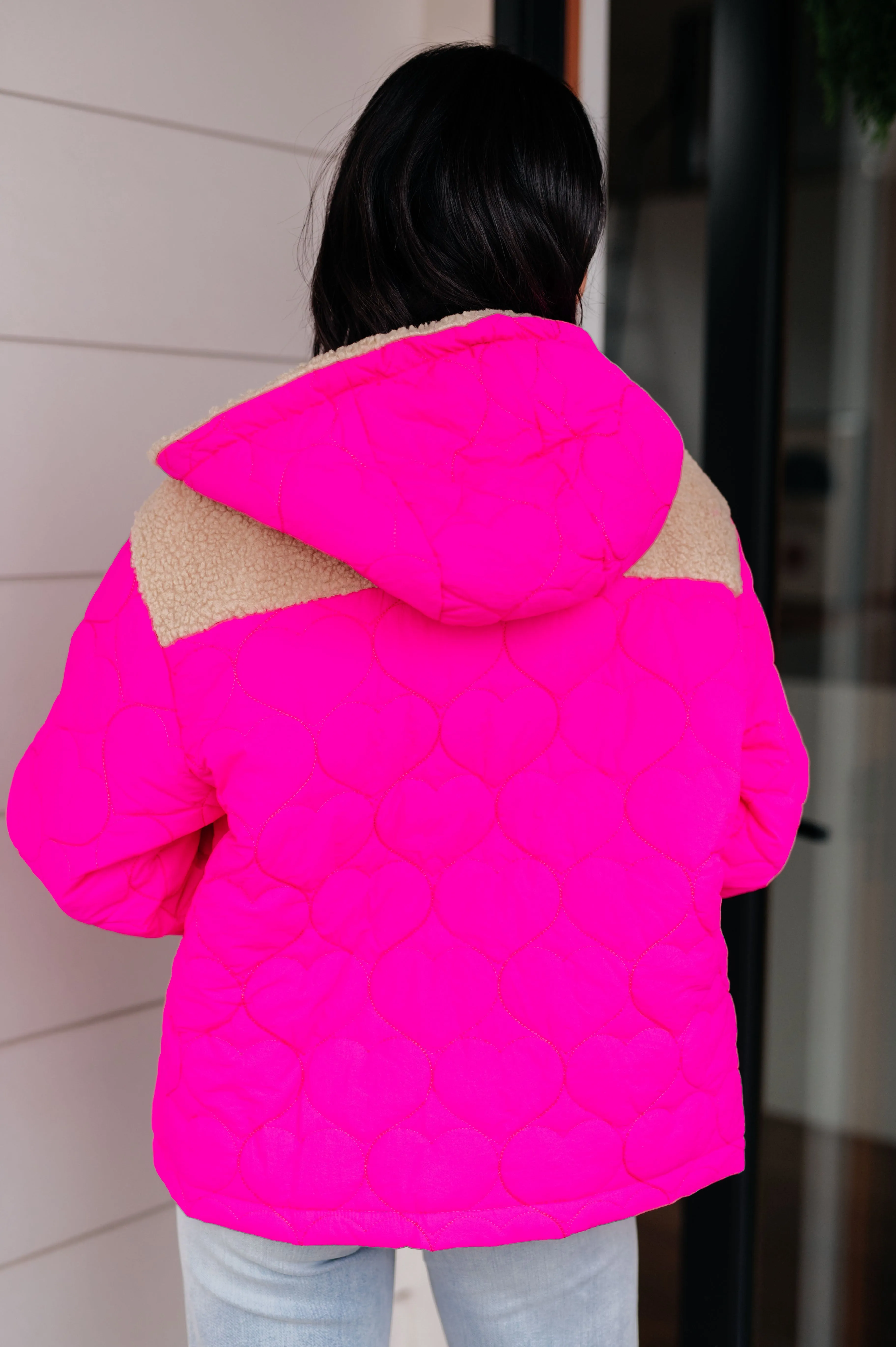 Pucker Up Pink Puffer Jacket
