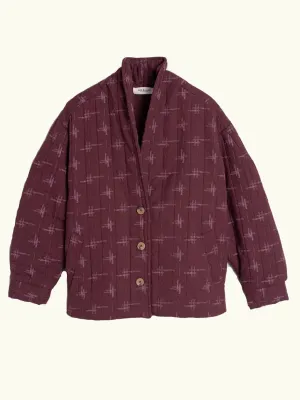 Quilted Jacket - Burgundy