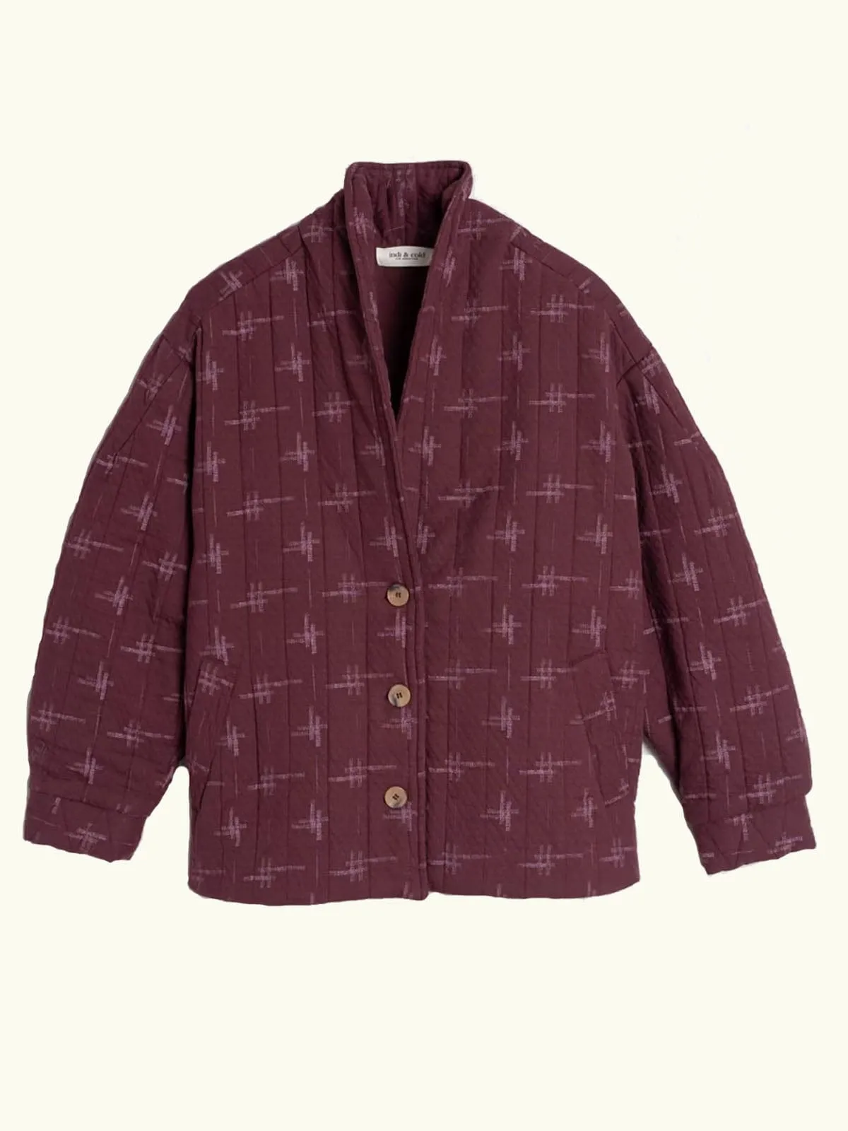 Quilted Jacket - Burgundy