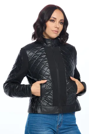 Quilted PU Jacket