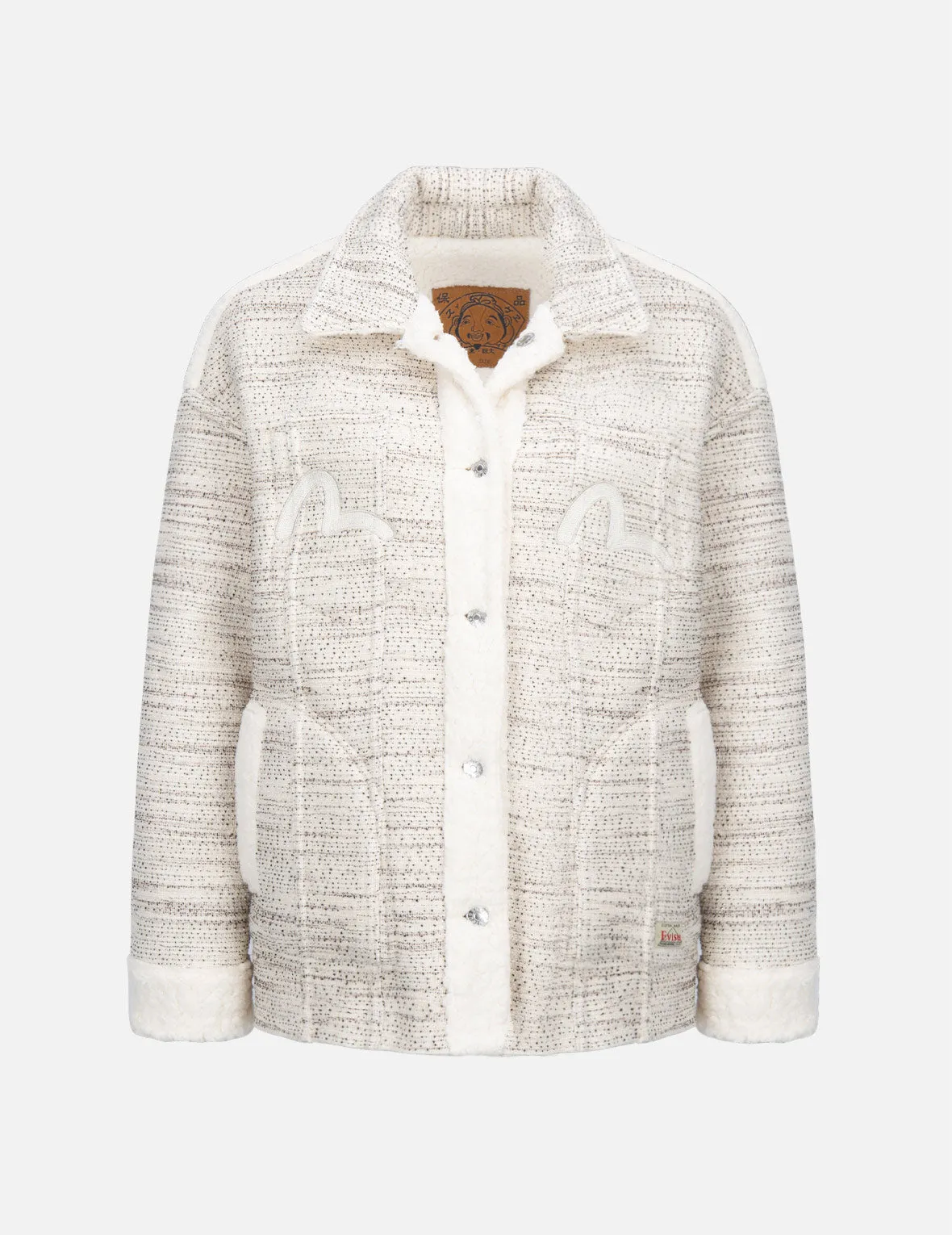 Seagull Reversible Sherpa/Tweed Shirt Jacket