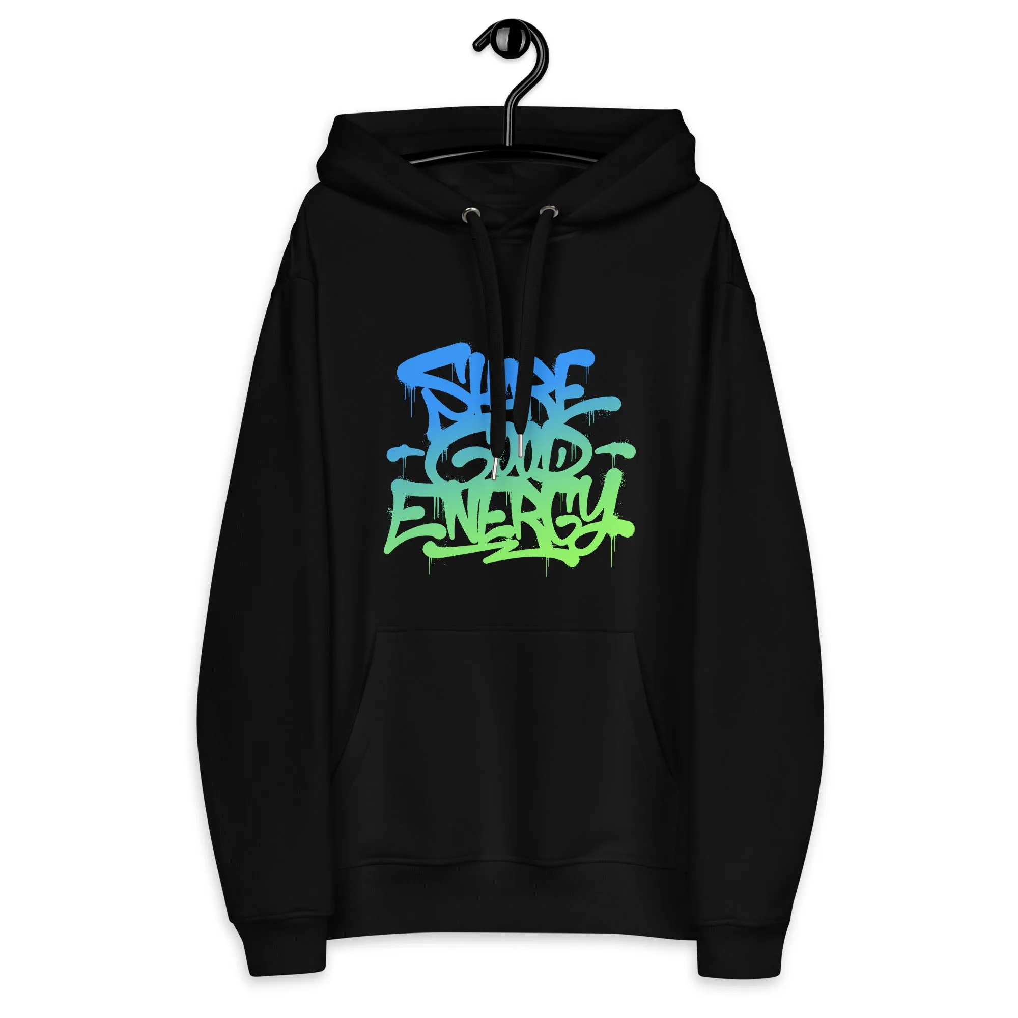 SHARE GOOD ENERGY DRIP - Black Premium eco hoodie