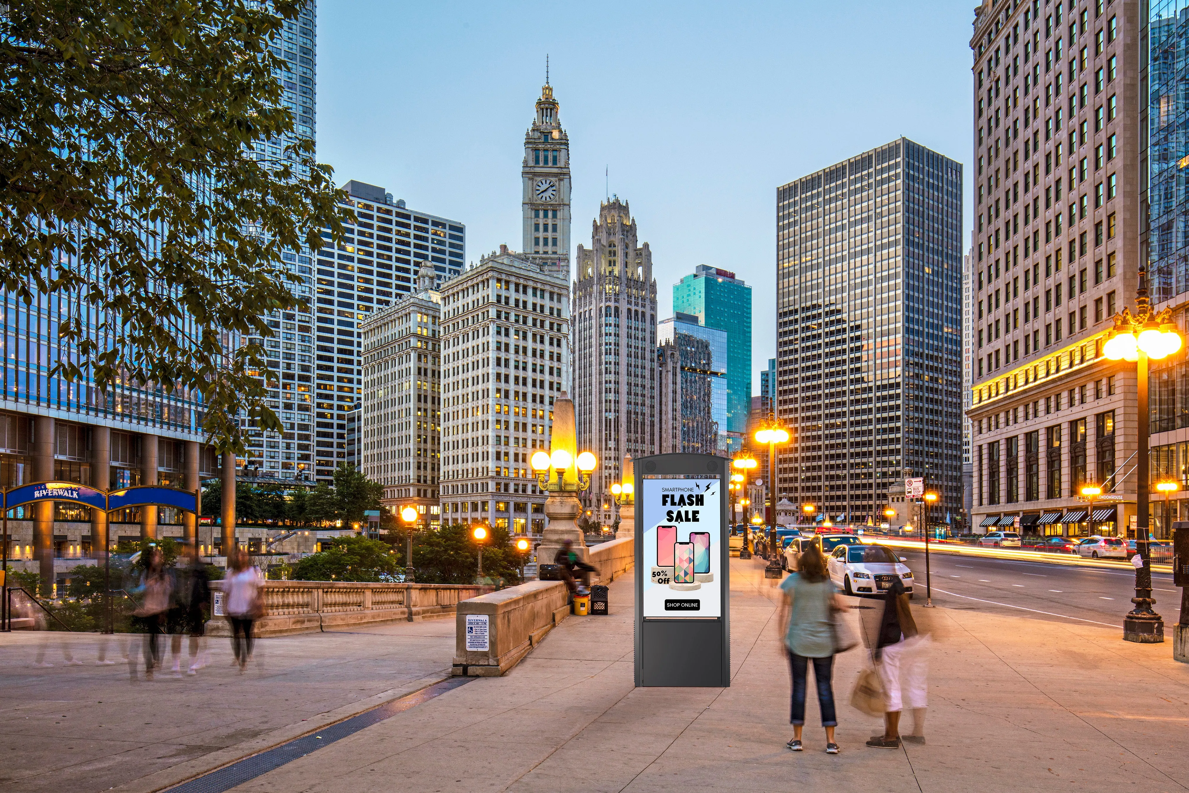 Smart City Kiosk with 55" Xtreme™ High Bright Outdoor Display
