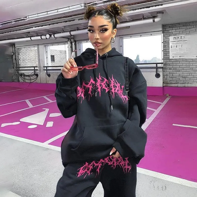 Street Style Printed Hoodie