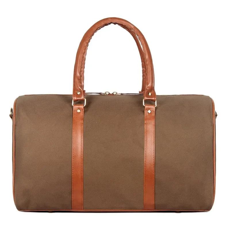 The Clownfish Concordia Men's and Women's 24 L Canvas Duffle Bag (Mehendi)
