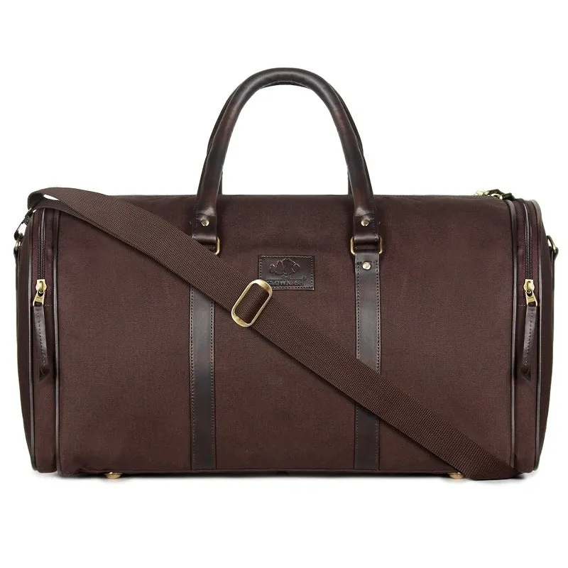 The Clownfish Men's and Women's Canvas Ewan Series 43 litres Canvas Travel Duffle Bag (Dark Brown)
