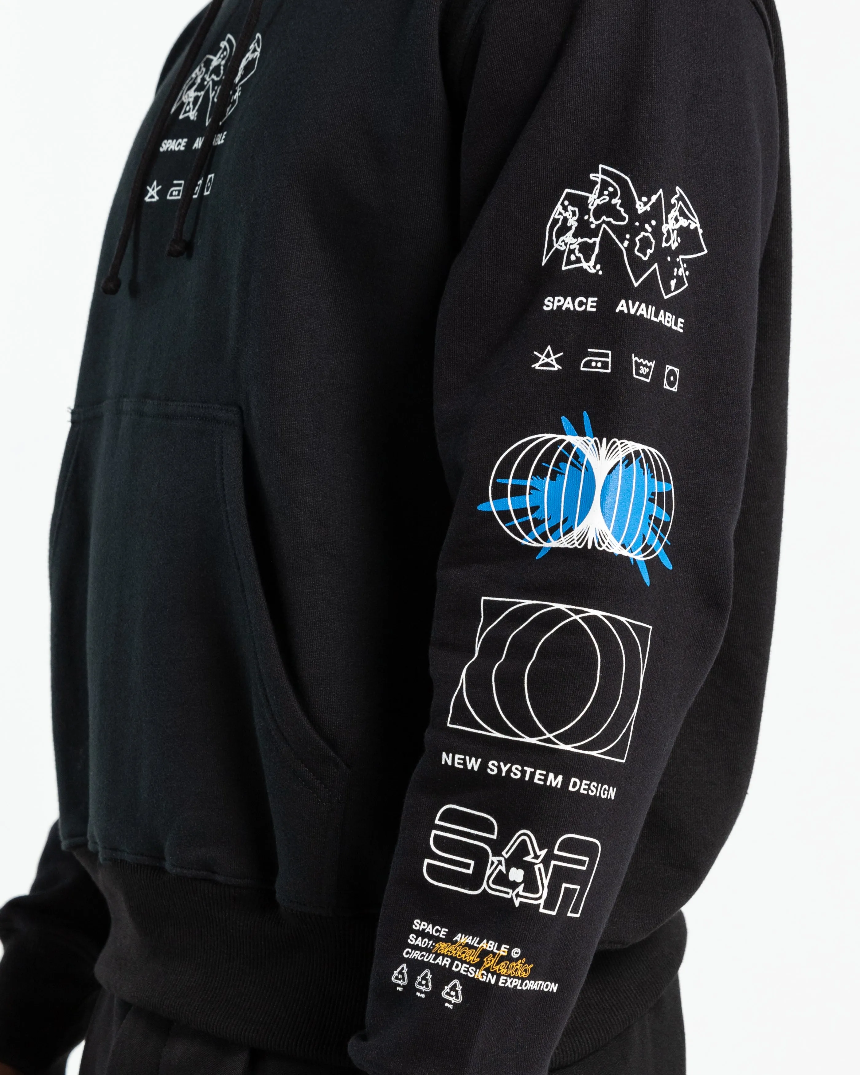 Upcycled Hoodie in Black
