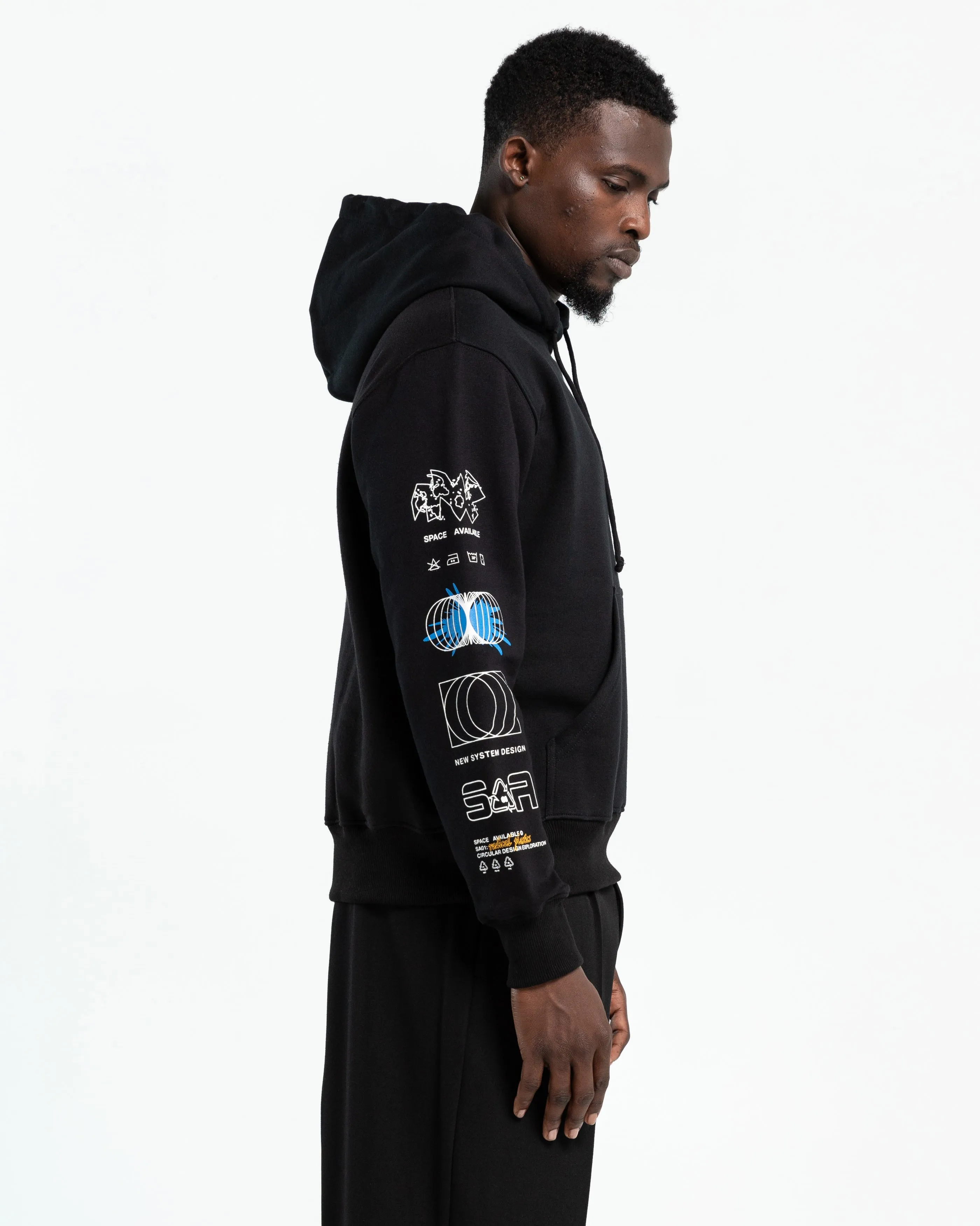 Upcycled Hoodie in Black