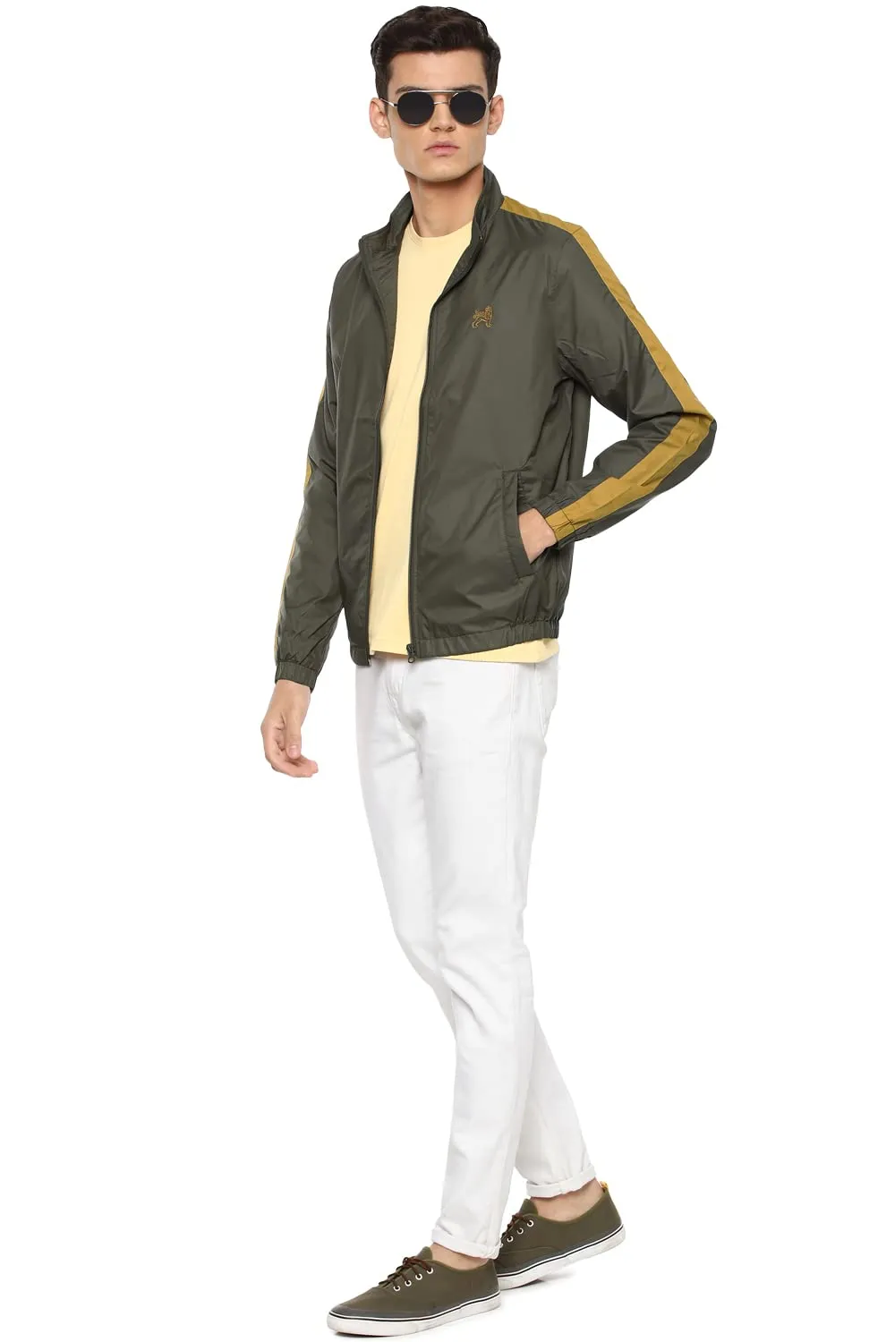 Van Heusen Men's Car Coat (VAJKBBOBE93082_Olive_L)