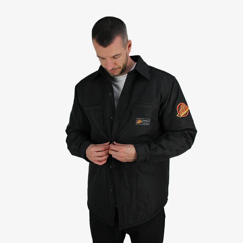 Vancouver Canucks Canvas Sherpa Lined Skate Jacket