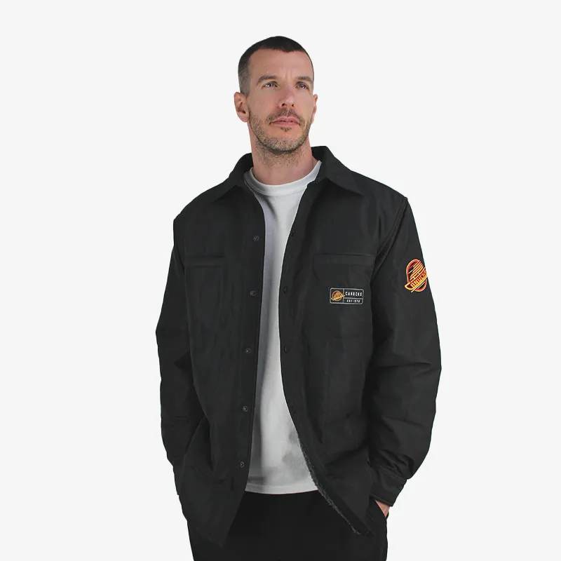 Vancouver Canucks Canvas Sherpa Lined Skate Jacket