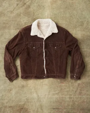 Vintage Levi's Corduroy  Sherpa Trucker Jacket Brown Medium