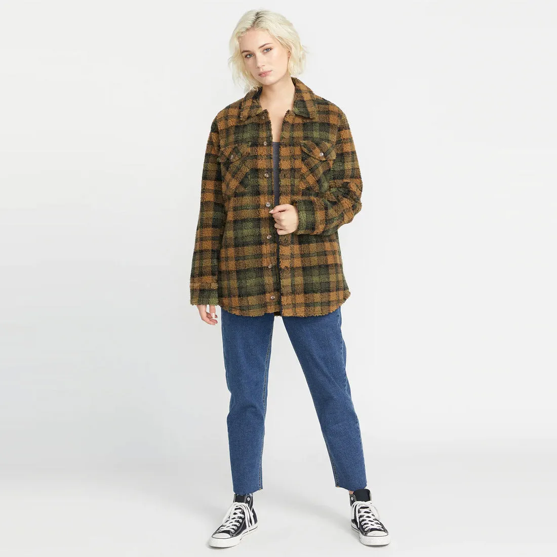 VOLCOM Women's Silent Sherpa Jacket - Bronze