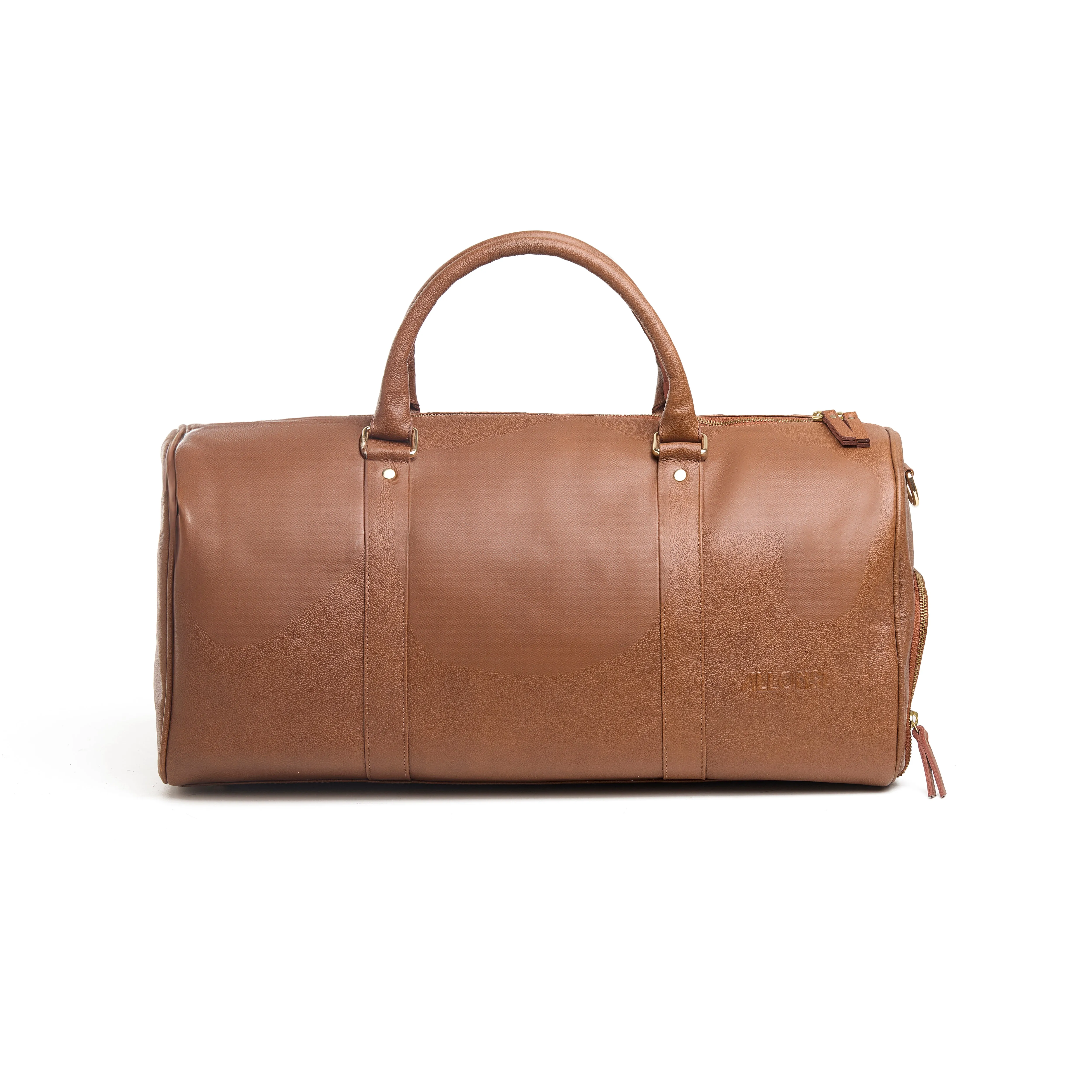 Wander Leather Duffel Bag with Shoes Pocket