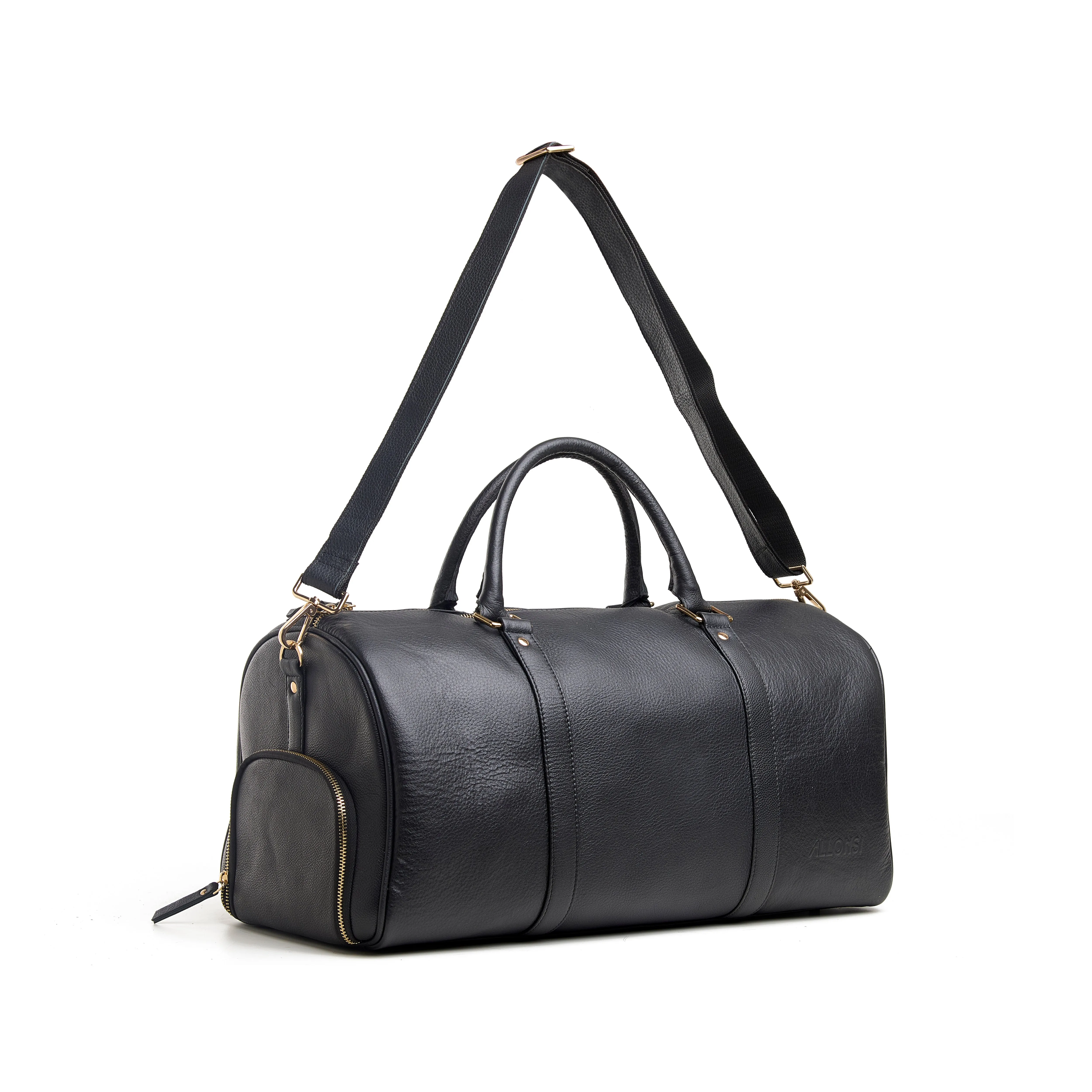 Wander Leather Duffel Bag with Shoes Pocket