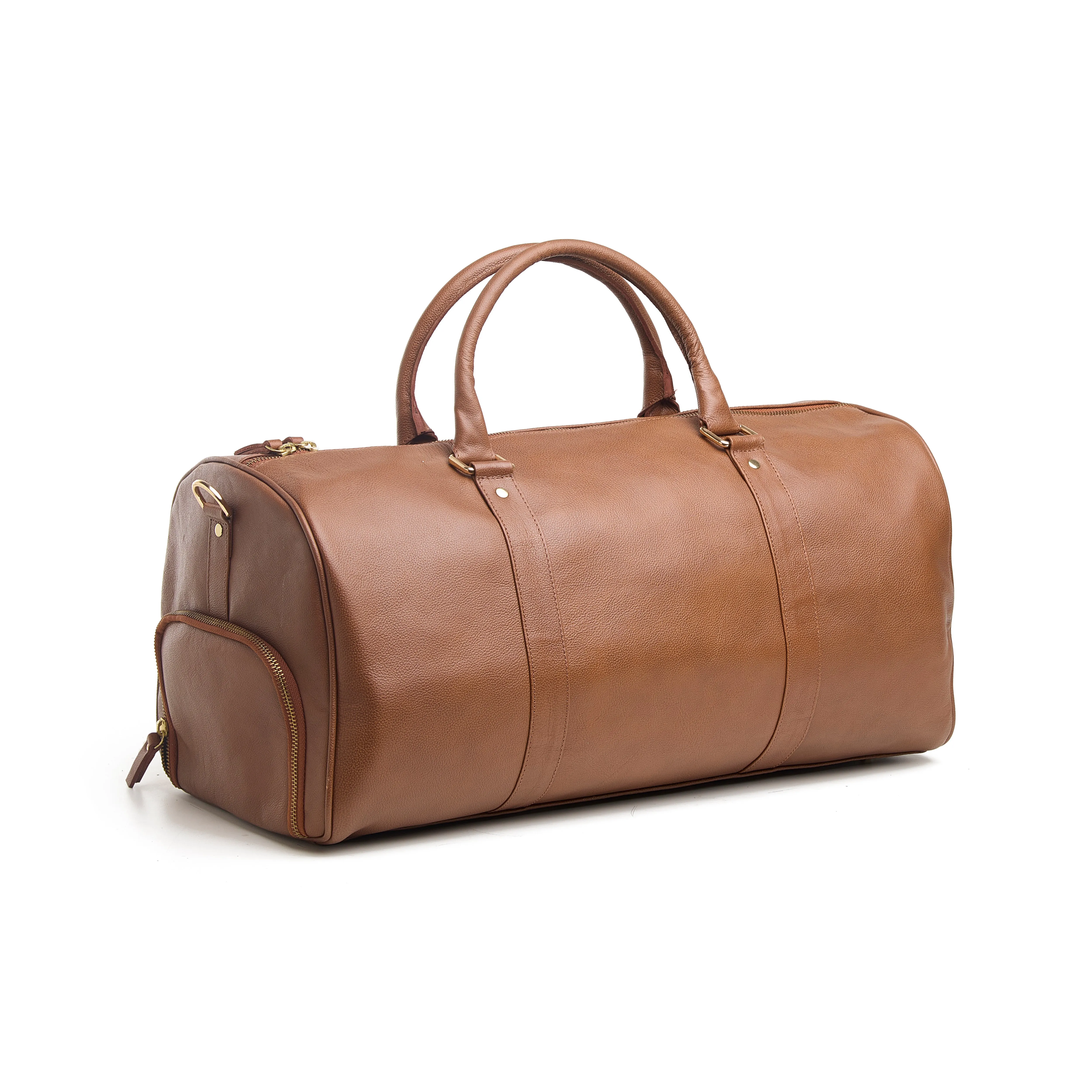 Wander Leather Duffel Bag with Shoes Pocket