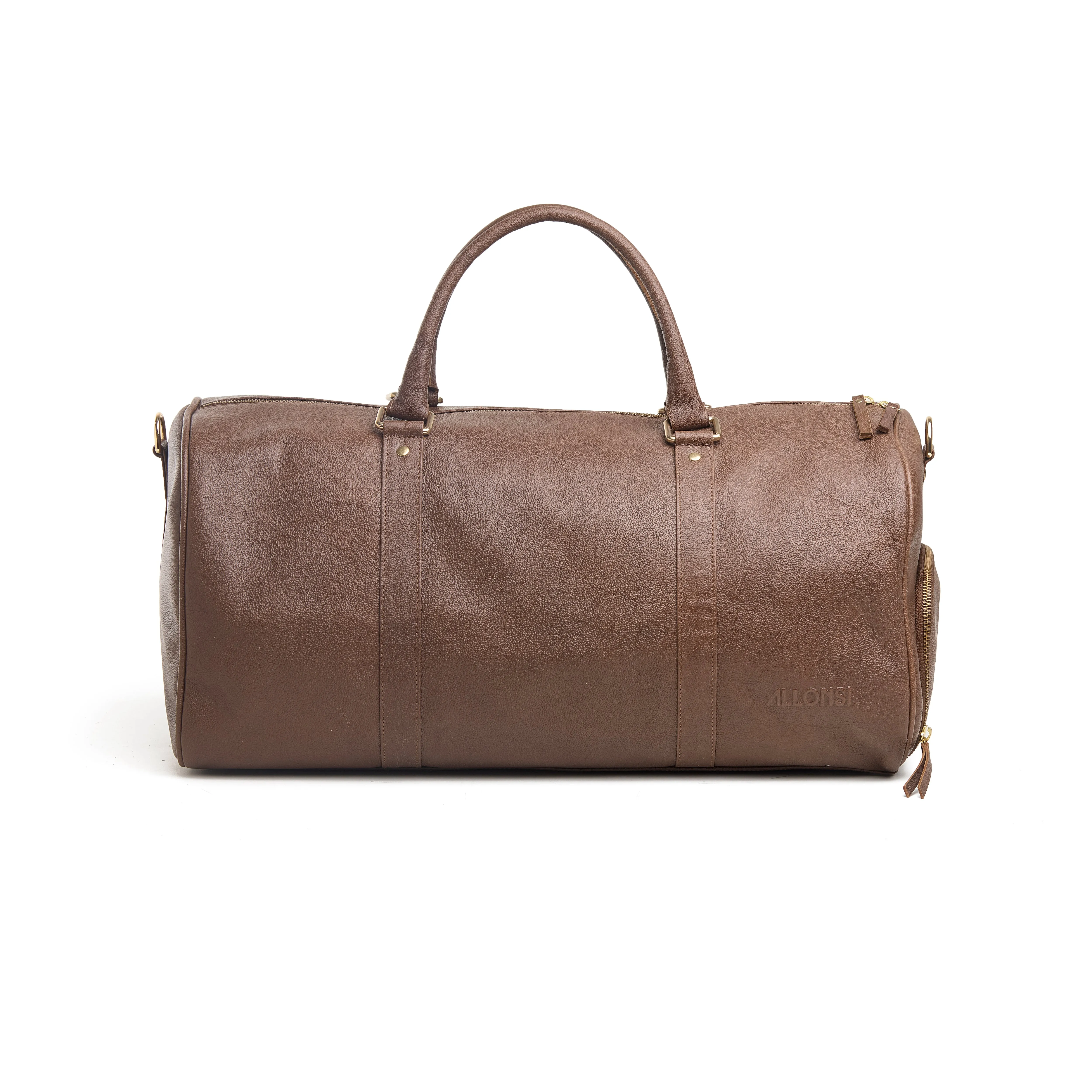 Wander Leather Duffel Bag with Shoes Pocket