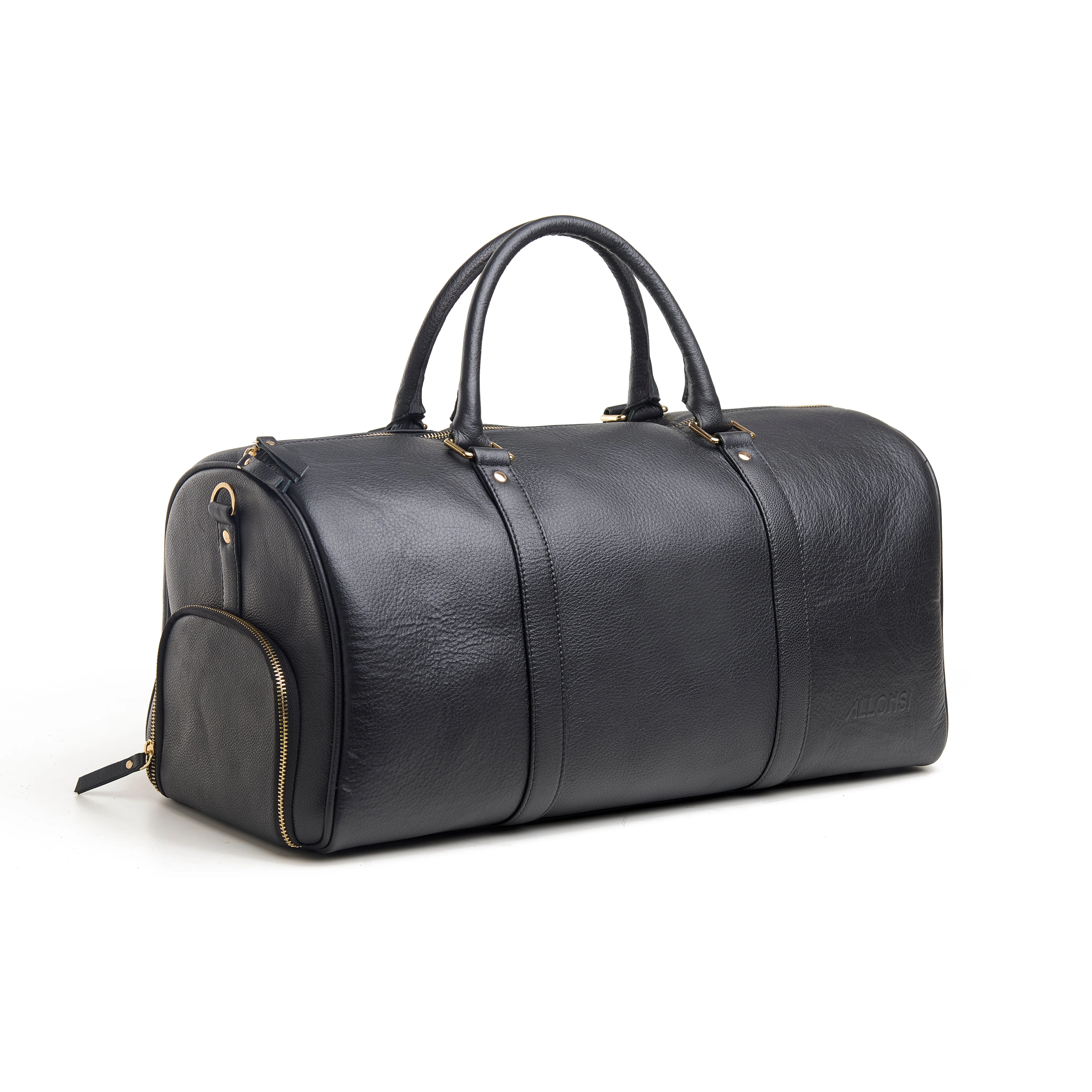 Wander Leather Duffel Bag with Shoes Pocket