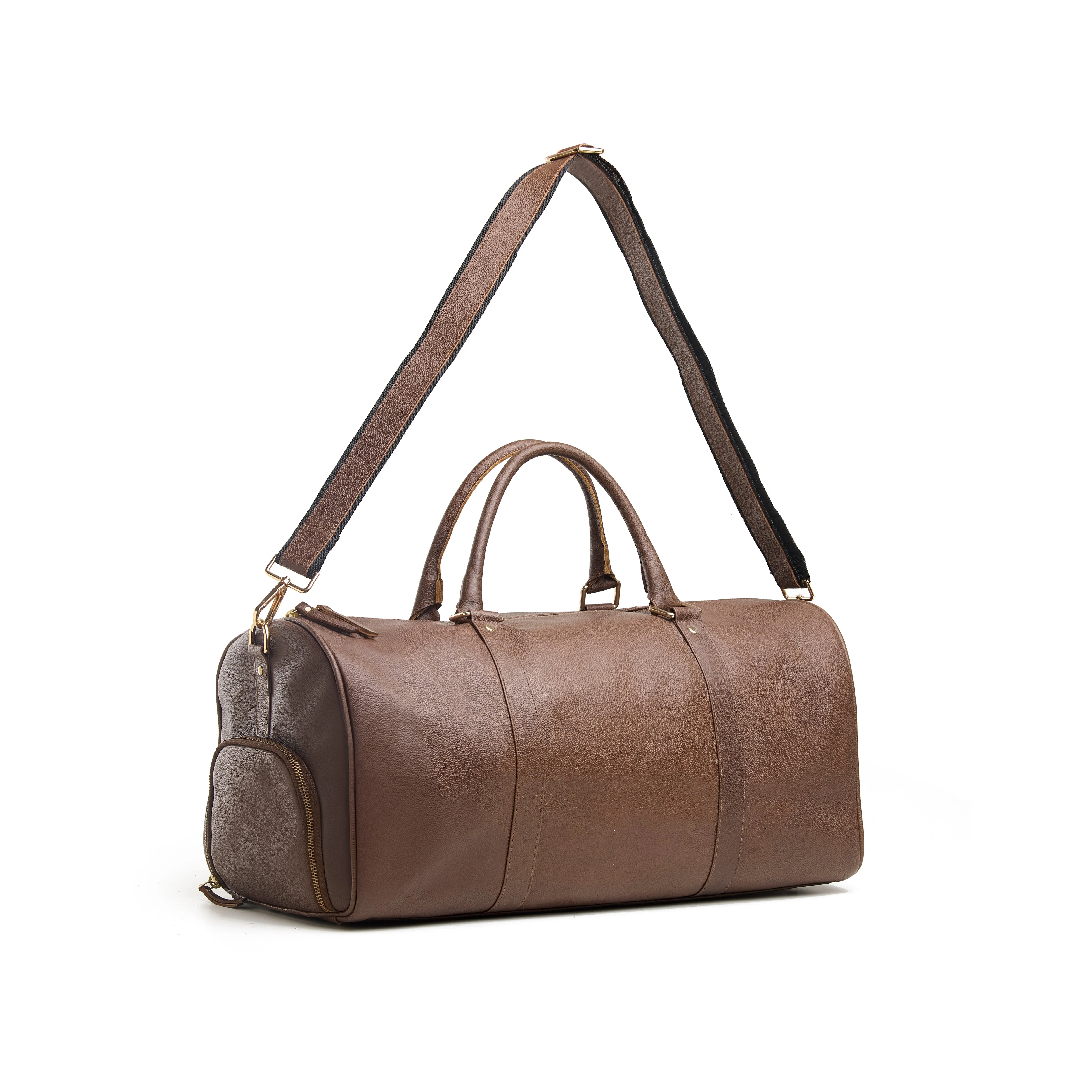 Wander Leather Duffel Bag with Shoes Pocket