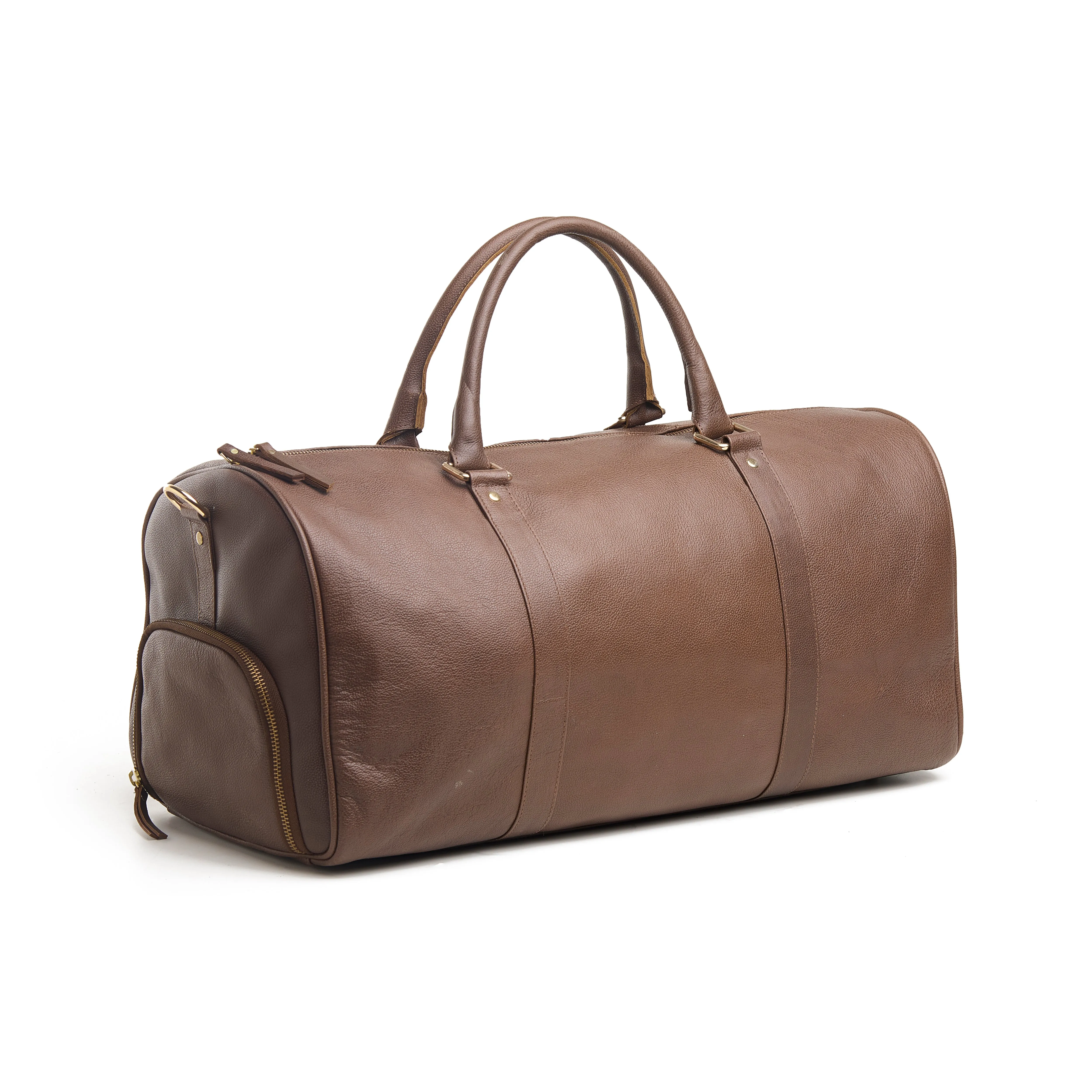 Wander Leather Duffel Bag with Shoes Pocket