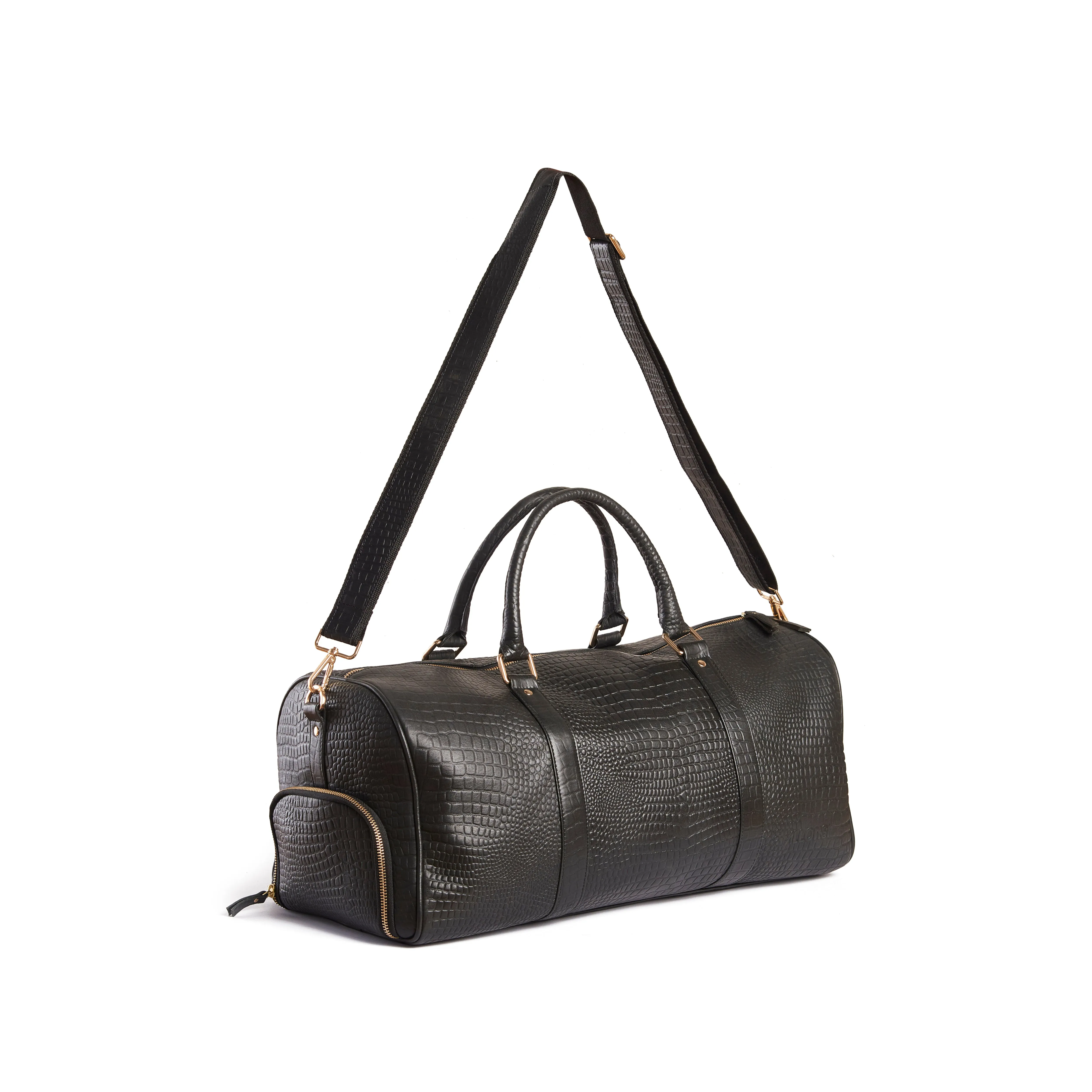 Wander Leather Duffel Bag with Shoes Pocket