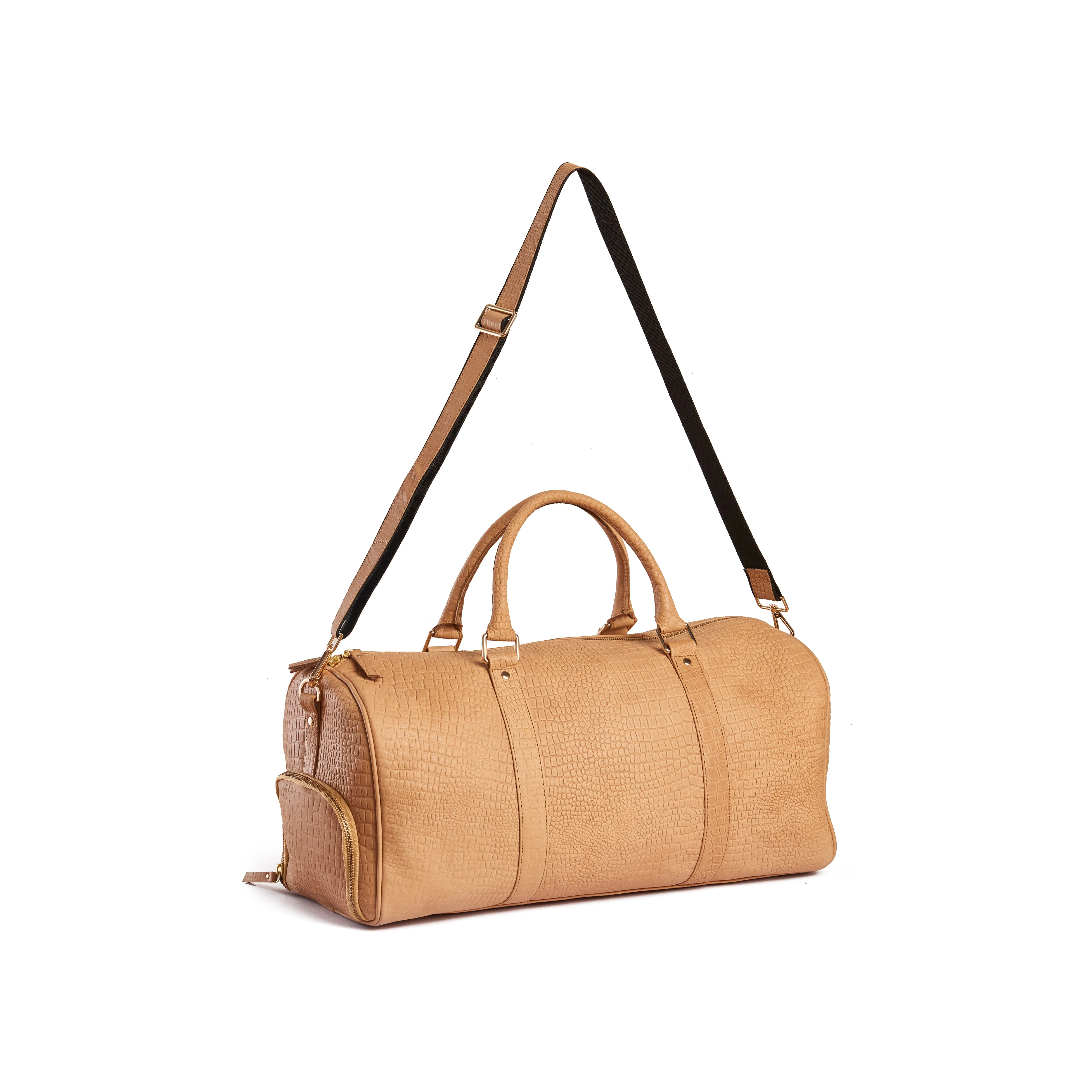 Wander Leather Duffel Bag with Shoes Pocket
