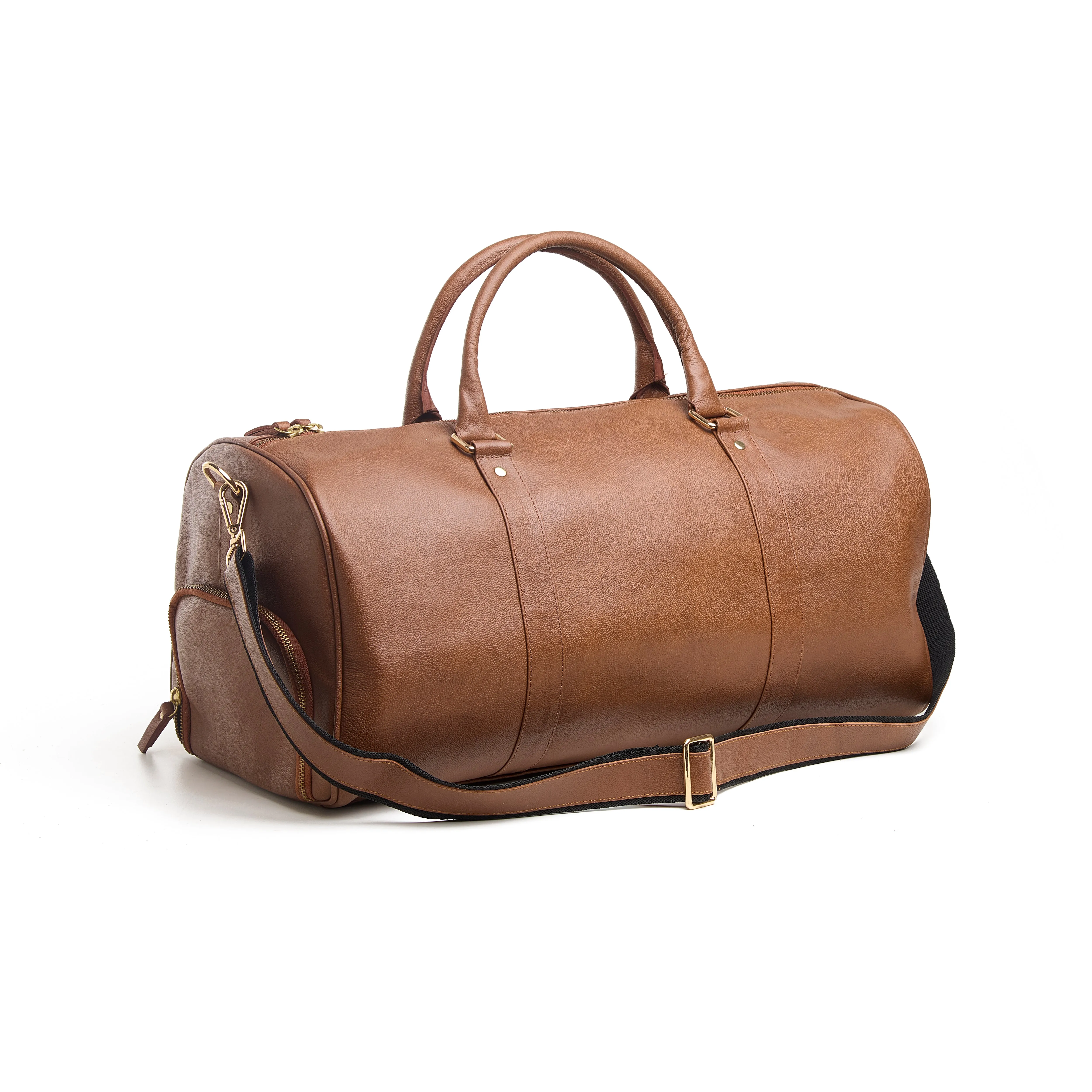 Wander Leather Duffel Bag with Shoes Pocket