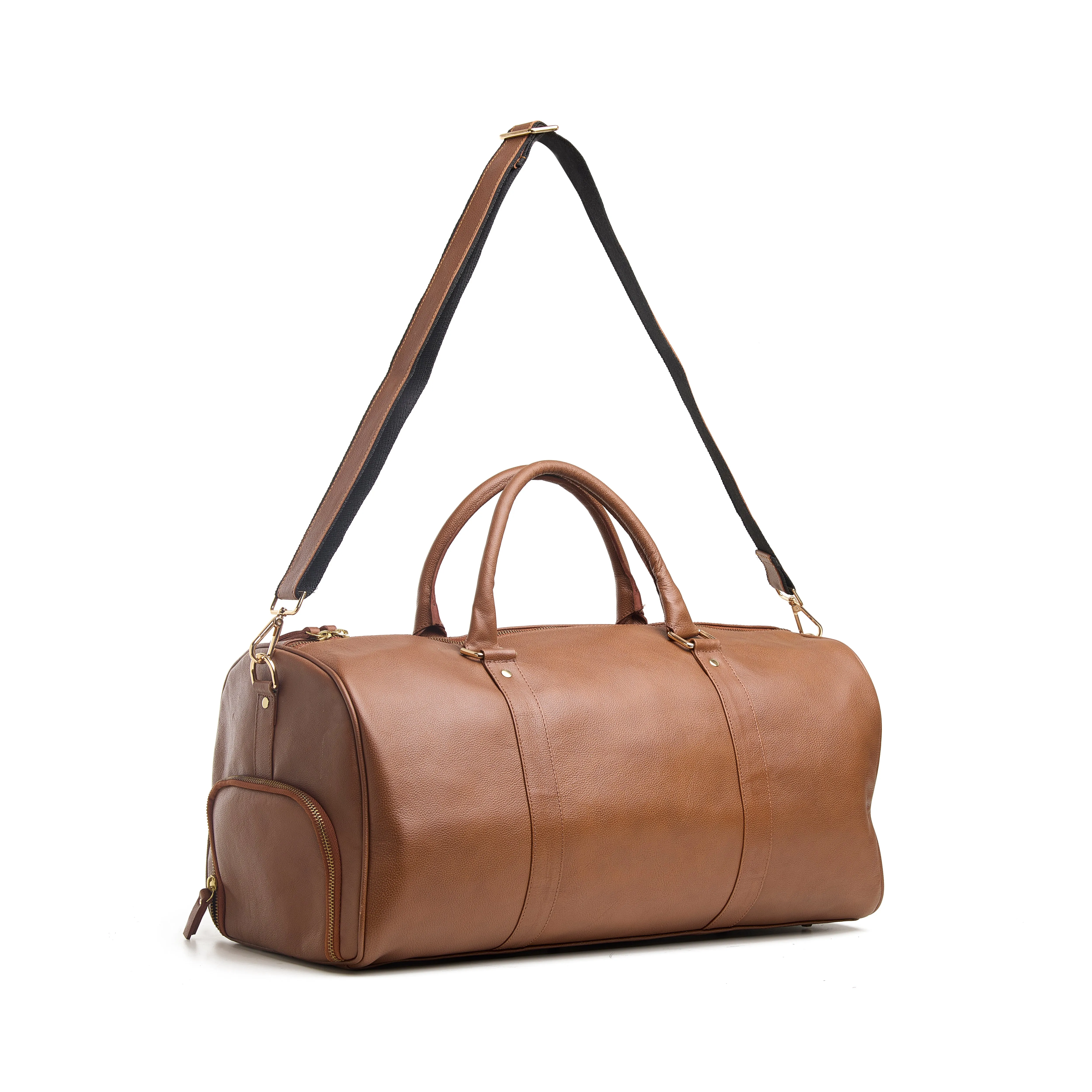 Wander Leather Duffel Bag with Shoes Pocket