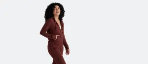Women's French Terry Zip Hoodie | Heather Burgundy