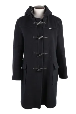 Women's Girl's Gloverall Navy Wool Blend Hooded Duffle Coat Size 15 years