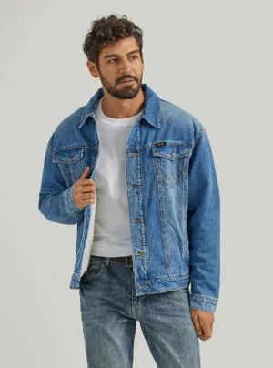 Wrangler Men's Retro Rodeo Night Sherpa Lined Western Denim Jacket 112353363